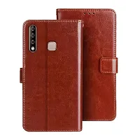 Fastship Vintage Magnatic Closer Leather Flip Cover for Infinix X626B  Infinix S4  Executive Brown-thumb1