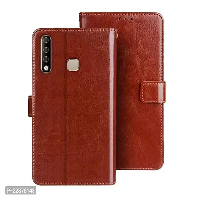 Fastship Vintage Magnatic Closer Leather Flip Cover for Infinix X626B  Infinix S4  Executive Brown-thumb2