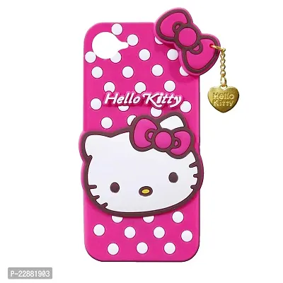 Fastship Silicone Soft Hello Kitty with Pendant Case Proper fit Back Cove for Realme C30s  Pink-thumb2