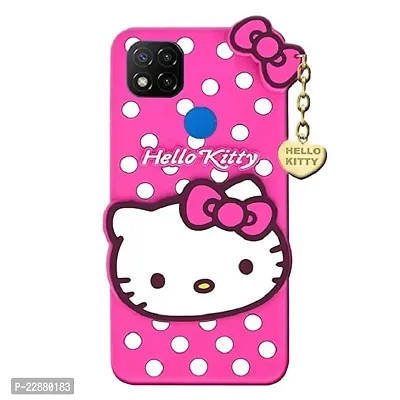 Fastship Rubber Kitty Design with Pendant Soft Case Back Cover for Oppo A53 4G  Pink-thumb0