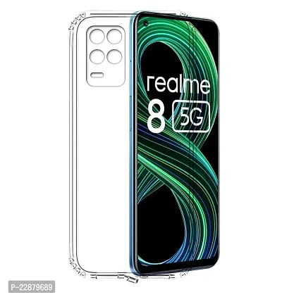 Fastship Rubber Silicone Back Cover for Realme Narzo 30 5G  Transparent