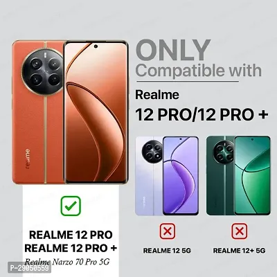 Fastship Matte Soft Case | Liquid Silicon Puff Case Back Cover for Realme 12Pro+ 5G - RMX3840 - Black-thumb3