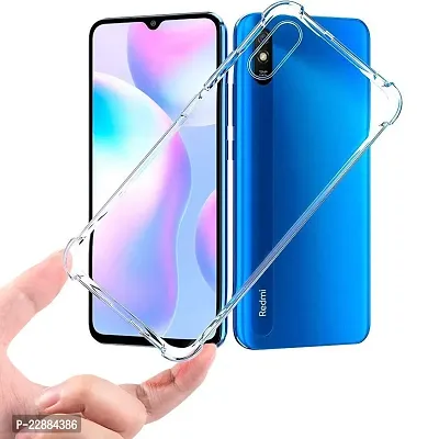 Coverage Transparent Rubber Back Cover for REDMI 9i Sport MZB0A0XIN  Transparent-thumb0