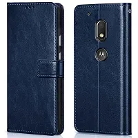 Fastship Case Vintage Magnatic Closer Leather Flip Cover for Motorola Moto G4Play  Cobalt Blue-thumb1