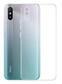 Coverage Rubber Silicone Back Cover for Mi REDMI 9A  Transparent-thumb1