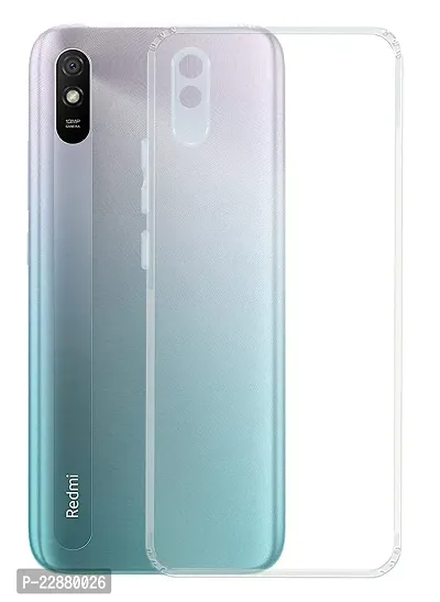 Coverage Rubber Silicone Back Cover for Mi REDMI 9A  Transparent-thumb2