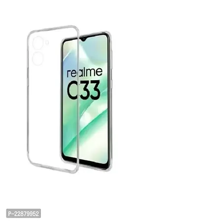 Coverage Silicone Case Back Cover for Realme C33  Transparent