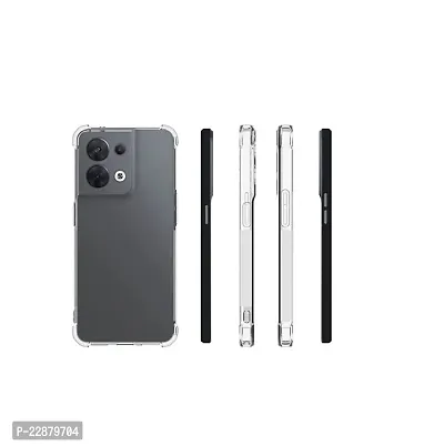 Fastship Rubber Silicone Back Cover for Oppo Reno8 5G  Transparent-thumb2