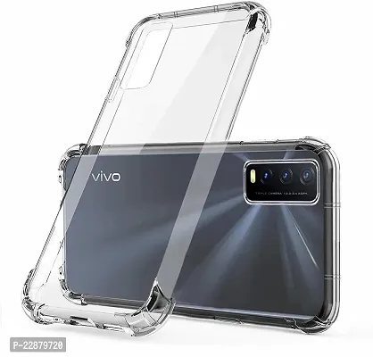 Fastship Rubber Silicone Back Cover for Vivo Y11s  Y20T  Y12s  Y20  Y20G  Y20i  Y20s  Transparent-thumb0