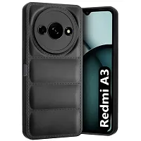 Fastship Puff Case Soft Silicon Flexible Rubber Case Back Cover for REDMI A3 ( New 2023) - Black-thumb1