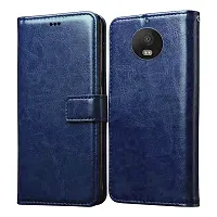 Fastship Case Vintage Magnatic Closer Leather Flip Cover for Motorola Moto G5s  Cobalt Blue-thumb1