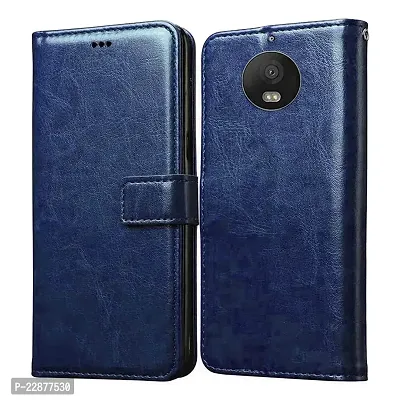 Fastship Case Vintage Magnatic Closer Leather Flip Cover for Motorola Moto G5s  Cobalt Blue-thumb2