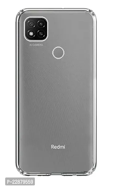 Fastship Silicone Case Back Cover for REDMI 9 Activ  Transparent-thumb2