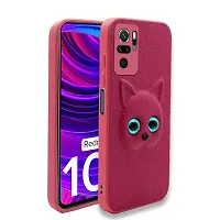 Coverage Eye Cat Silicon Case Back Cover for Mi REDMI Note 10S  3D Pattern Cat Eyes Case Back Cover Case for REDMI Note 10s  Pink-thumb1