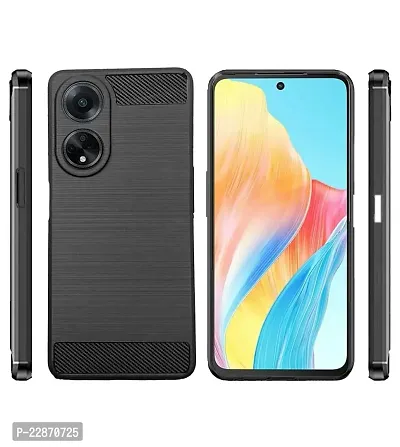 Fastship Cases Silicone Hybrid Rubber Case Back Cover for Oppo F23 5G  Black