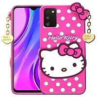 Coverage 3D Cute Soft Silicone Rubber Case with Pendant Girls Back Cover for Oppo Realme RMX3511  Realme C35  Pink-thumb1