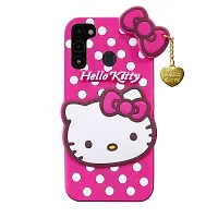 Fastship Case Rubber Kitty with Cat Eye Latkan Case Back Cove for Tecno KG5k Spark 8C  Dark Pink-thumb1