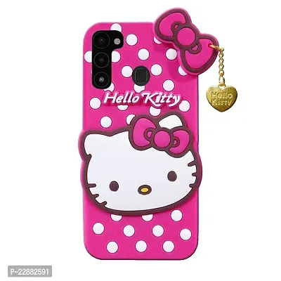 Fastship Case Rubber Kitty with Cat Eye Latkan Case Back Cove for Tecno KG5k Spark 8C  Dark Pink-thumb2