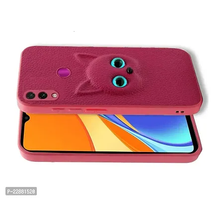 Fastship Colour Eye Cat Soft Kitty Case Back Cover for Xiaomi Redmi Note 7  Faux Leather Finish 3D Pattern Cat Eyes Case Back Cover Case for Mi Redmi Note 7  MZB7265IN  Pink