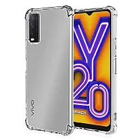 Fastship Rubber Back Cover for Vivo V2027  Vivo Y20i  Transparent-thumb1