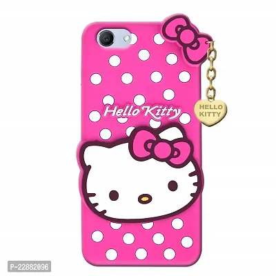 Fastship case Silicone Soft Hello Cat Kitty with Pendant Case Proper fit Back Cover for Realme Narzo 50A Prime  Pink-thumb0