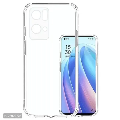 Fastship Rubber Silicone Back Cover for Oppo Reno7 5G  Transparent