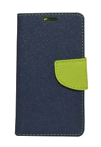 Coverage Poco M2 Flip Cover  Canvas Cloth Durable Long Life  Wallet Stylish Mercury Magnetic Closure Book Cover Leather Flip Case for Poco M2  Blue Green-thumb1