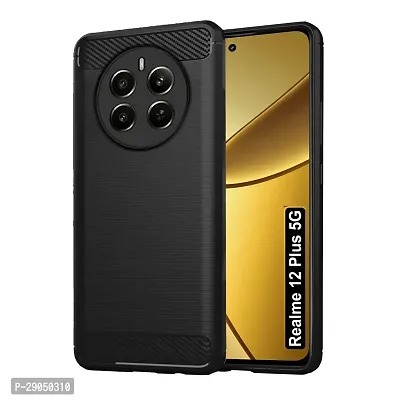 Fastship Silicon Matte Rubber Hybrid Case Back Cover for Realme RMX3844 / P1 Pro 5G - Black-thumb0