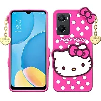 Fastship case Silicone Soft Hello Cat Kitty with Pendant Case Proper fit Back Cover for Oppo A76  Pink-thumb1