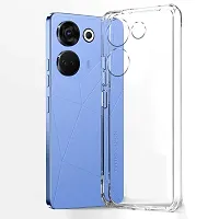 Fastship Case Rubber Silicone Back Cover for Tecno Camon20 Predawn  Transparent-thumb1