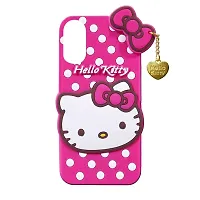 Fastship Silicone Soft Hello Kitty with Pendant Case Proper fit Back Cove for Oppo F23 5G  Pink-thumb1