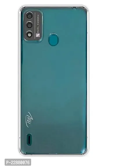 Fastship Cover Rubber Silicone Back Cover for Itel Vision 2S  Transparent