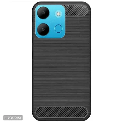 Fastship Silicone Hybrid Rubber Case Back Cover for itel A60  Black-thumb0