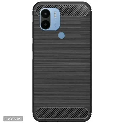 Fastship Cases Silicone Hybrid Rubber Case Back Cover for MI Poco C50  Black-thumb2