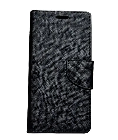 RRTBZ Diary Wallet Flip Cover Case Compatible for Xiaomi Redmi 4A -Black