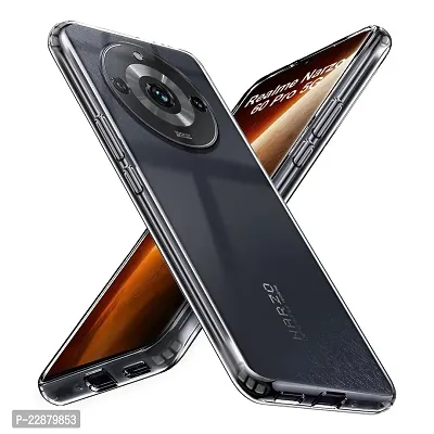 Fastship New Rubber Back Cover for Realme RMX3771  Narzo 60Pro  Transparent-thumb0