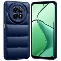 Fastship Matte Soft Case | Liquid Silicon Puff Case Back Cover for Realme RMX3997 /12x /12 5G - Blue-thumb1