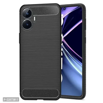 Fastship Cover Case Silicone Hybrid Rubber Case Back Cover for Realme Narzo N55  Black-thumb0