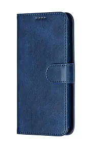 Coverage New case Leather Finish Inside TPU Back Case Wallet Stand Magnetic Closure Flip Cover for Realme C30  Blue-thumb1