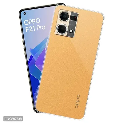 Fastship Rubber Silicone Back Cover for Oppo F21 Pro 4G  Transparent-thumb2