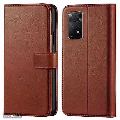 Fastship Cases Vintage Magnatic Closer Leather Flip Cover for REDMI Note 11Pro  Executive Brown-thumb2