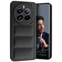 Fastship Matte Soft Case | Liquid Silicon Puff Case Back Cover for Realme 12Pro /12pro+ /P1 Pro - Black-thumb1