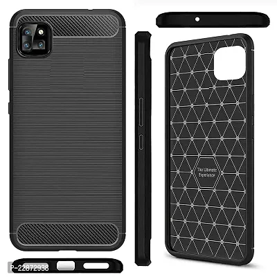 Fastship Silicone Rubber Hybrid Case Case Back Cover for Infinix X6512  Smart 6HD  Black-thumb0