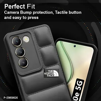 Fastship Matte Soft Case | Liquid Silicon Puff Case Back Cover for Vivo V2334 / Vivo T3 - 5G - Black-thumb5