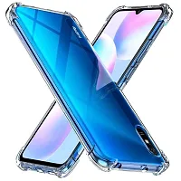 Coverage Transparent Rubber Back Cover for REDMI 9i Sport MZB0A0XIN  Transparent-thumb1