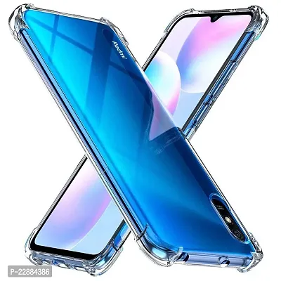 Coverage Transparent Rubber Back Cover for REDMI 9i Sport MZB0A0XIN  Transparent-thumb2