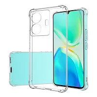 Coverage New case Rubber Silicone Back Cover for Vivo T1 44W  Transparent-thumb1