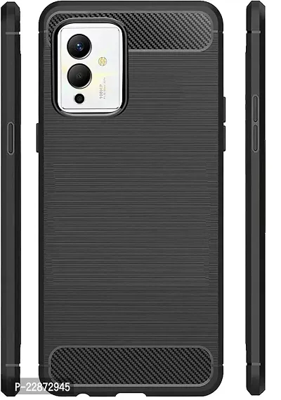 Fastship Silicone Hybrid Rubber Case Back Cover for Infinix Note 12 Pro 5G  Black-thumb0