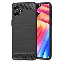 Fastship Cover Case Silicone Hybrid Rubber Case Back Cover for Infinix HOT 30i  Black-thumb1