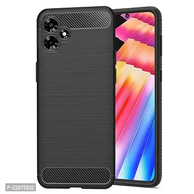 Fastship Cover Case Silicone Hybrid Rubber Case Back Cover for Infinix HOT 30i  Black-thumb2